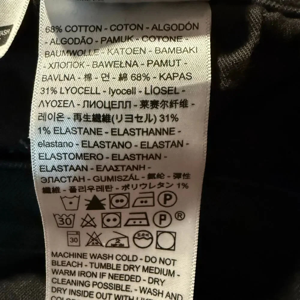 Levi's 511 Premium Slim Fit Jeans, Black Knight, Lyocell, Men's 34x32